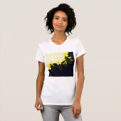 T-shirt femme Arrière - plan jaune (Devant entier)