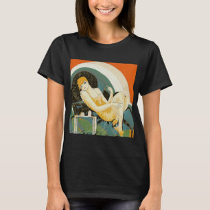 T-shirt Femme Art Déco vintage allongée sur un canapé, Cho