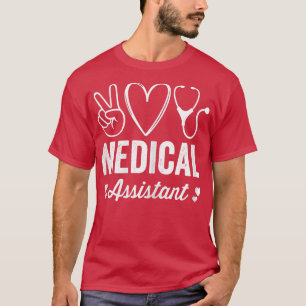 T-shirt Femme Assistant Médicale Coeur mignon Stethoscope