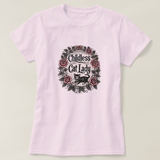 T-shirt Femme au chat sans enfant (Design devant)