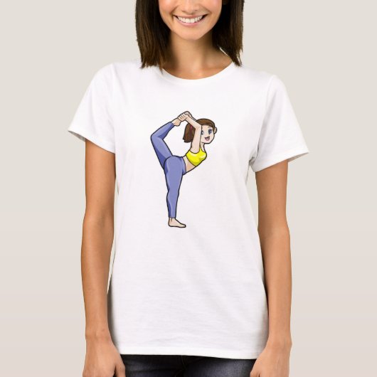 T-shirt Femme au Yoga Stretching exercices Legs (Devant)