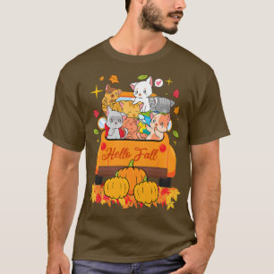 T-shirt Femme Automne Femmes Hommes Cute Camion Chats Auto