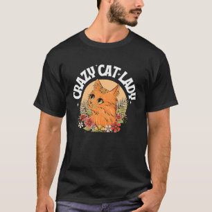 T-shirt Femme aux chats folle Animaux Fleurs Fête des mère