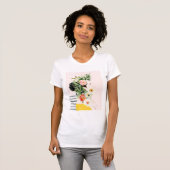 T-shirt Femme aux fleurs (Devant entier)