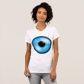 T-shirt Femme aux yeux bleus (Devant entier)