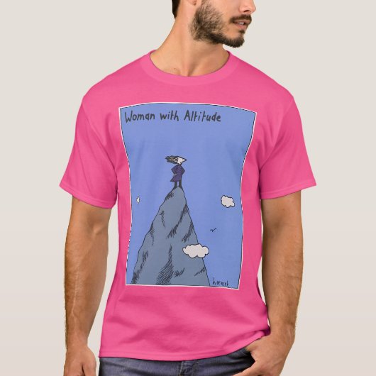 T-shirt Femme Avec Altitude - Couleur Pleine (Devant)