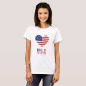 T-shirt femme avec Drapeau américain Design de coe (Devant entier)