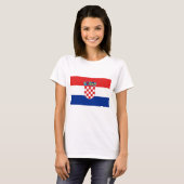 T-shirt femme avec drapeau de Croatie (Devant entier)