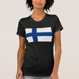 T-shirt femme avec drapeau de Finlande