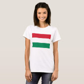 T-shirt femme avec drapeau de la Hongrie (Devant entier)