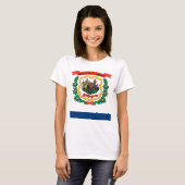 T-shirt femme avec drapeau de la Virginie-Occident (Devant entier)