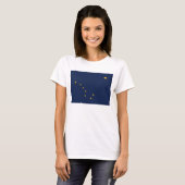 T-shirt femme avec drapeau de l'état de l'Alaska (Devant entier)