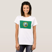 T-shirt femme avec drapeau de l'État de Washington (Devant entier)