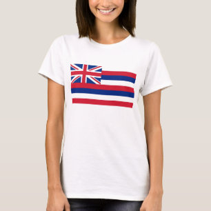 T-shirt femme avec drapeau de l'État d'Hawaii