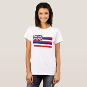 T-shirt femme avec drapeau de l'État d'Hawaii (Devant entier)