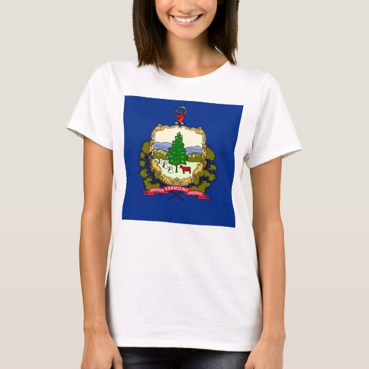 T-shirt femme avec drapeau de l'État du Vermont (Devant)