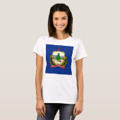 T-shirt femme avec drapeau de l'État du Vermont (Devant entier)