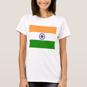 T-shirt femme avec drapeau de l'Inde
