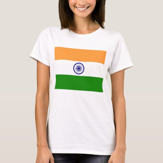 T-shirt femme avec drapeau de l'Inde (Devant)
