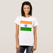 T-shirt femme avec drapeau de l'Inde (Devant entier)