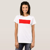 T-shirt femme avec drapeau d'Indonésie (Devant entier)