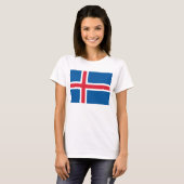 T-shirt femme avec drapeau d'Islande (Devant entier)