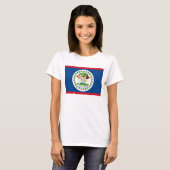 T-shirt femme avec drapeau du Belize (Devant entier)
