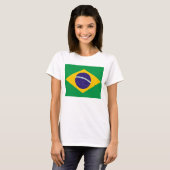 T-shirt femme avec drapeau du Brésil (Devant entier)