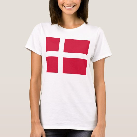 T-shirt femme avec drapeau du Danemark (Devant)