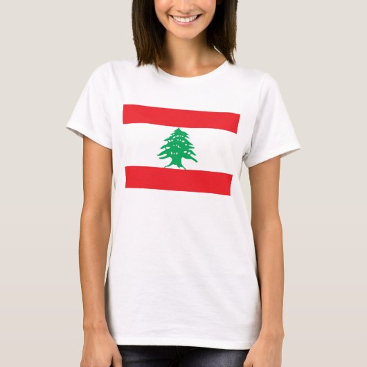 T-shirt femme avec drapeau du Liban (Devant)
