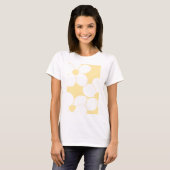 T-shirt femme avec imprimé fleuri jaune beurre (Devant entier)