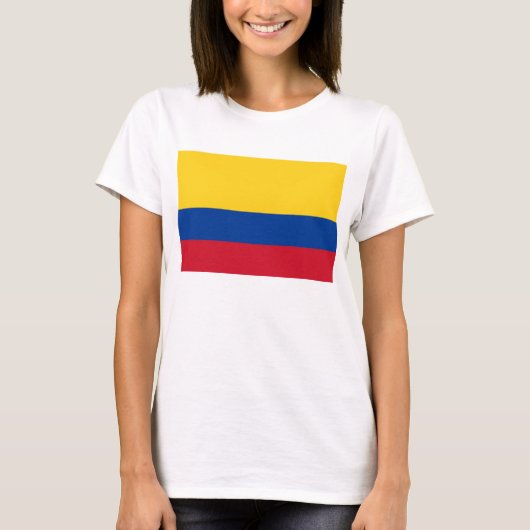 T-shirt femme avec le drapeau de la Colombie (Devant)