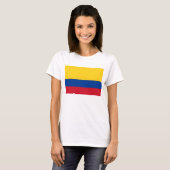 T-shirt femme avec le drapeau de la Colombie (Devant entier)