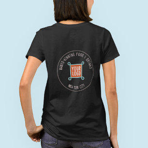 T-shirt femme avec logo personnalisé sur le dos ou