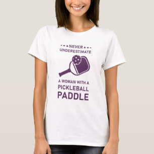 T-shirt Femme avec Pickleball Paddle