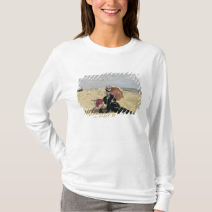 T-shirt Femme avec un parasol sur la plage, 1880