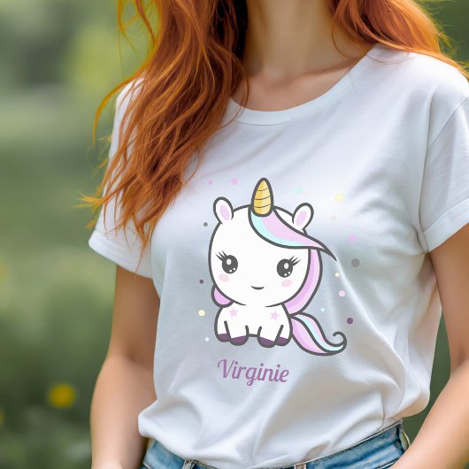 T-shirt femme avec une mignonne licorne