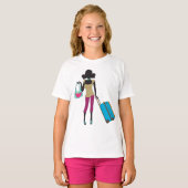 T-shirt Femme Avec Une Valise (Devant entier)