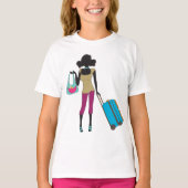 T-shirt Femme Avec Une Valise (Devant)