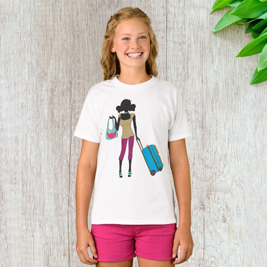 T-shirt Femme Avec Une Valise