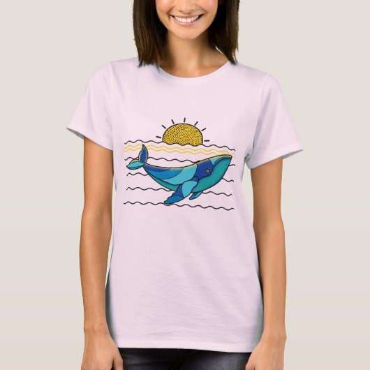 T-shirt femme baleine (Devant)