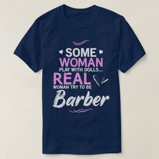 T-shirt Femme Barber Drôle Design pour cadeau (Design devant)