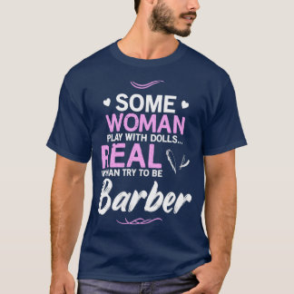 T-shirt Femme Barber Drôle Design pour cadeau