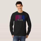 T-shirt Femme Barcode Bisexual Fierté Drapeau esthétique m (Devant entier)
