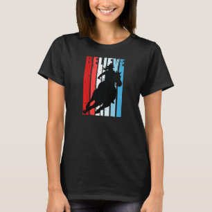 T-shirt Femme Barrel Racing Cheval équitation mignonne Rou