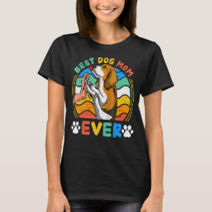 T-shirt Femme Beagle Best Chien Maman Ever Chien Retro