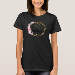 T-shirt Femme Béni Fleur Mama Promu À Grand-Mère Lif