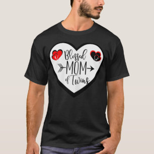 T-shirt Femme Béni Maman De Twins Cadeau