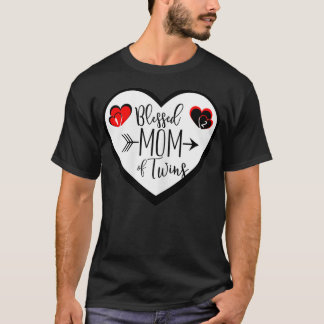 T-shirt Femme Béni Maman De Twins Cadeau