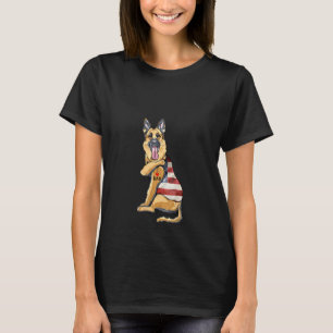 T-shirt Femme berger allemand chien de tatouage I Love Pap